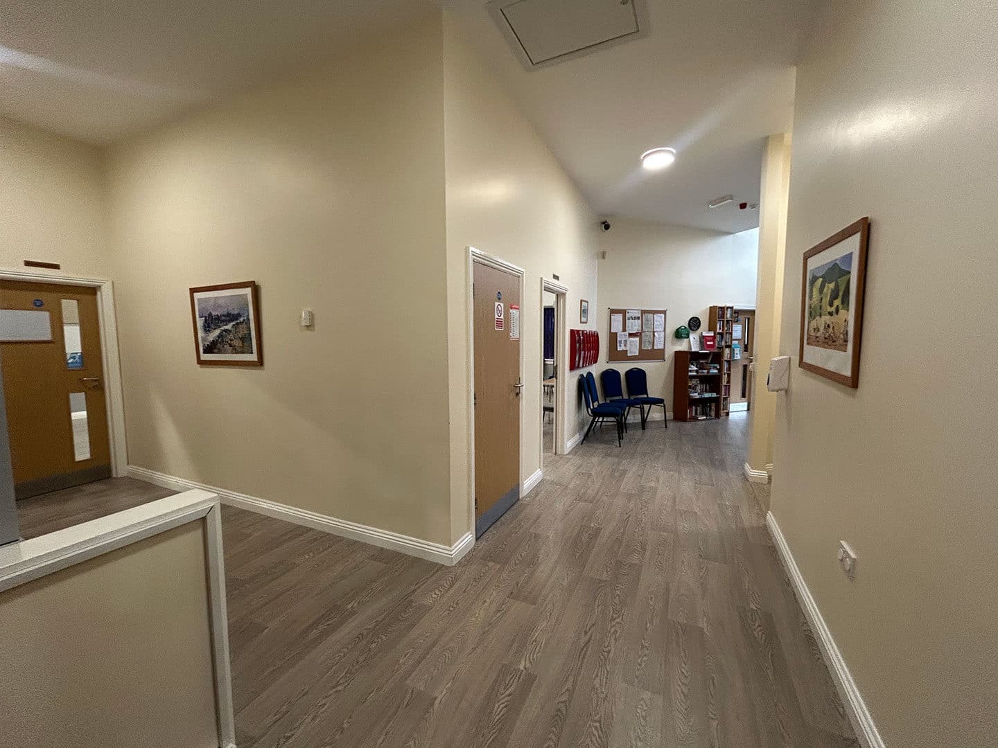 strouden park community centre gallery building lobby